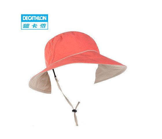 橘色迪卡儂漁夫帽，其款式別具一格